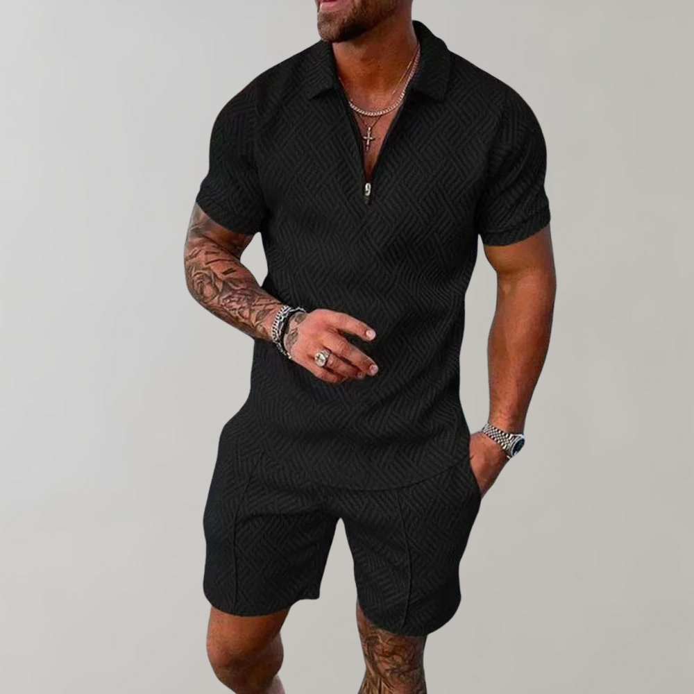 Hugo Zomerset Heren – Comfortabel Polo Shirt en Short