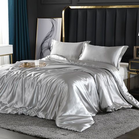 Luxe Satijnen Beddengoed Set – 4-Delig Zijdezacht & Ademend
