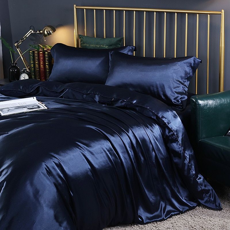 Luxe Satijnen Beddengoed Set – 4-Delig Zijdezacht & Ademend