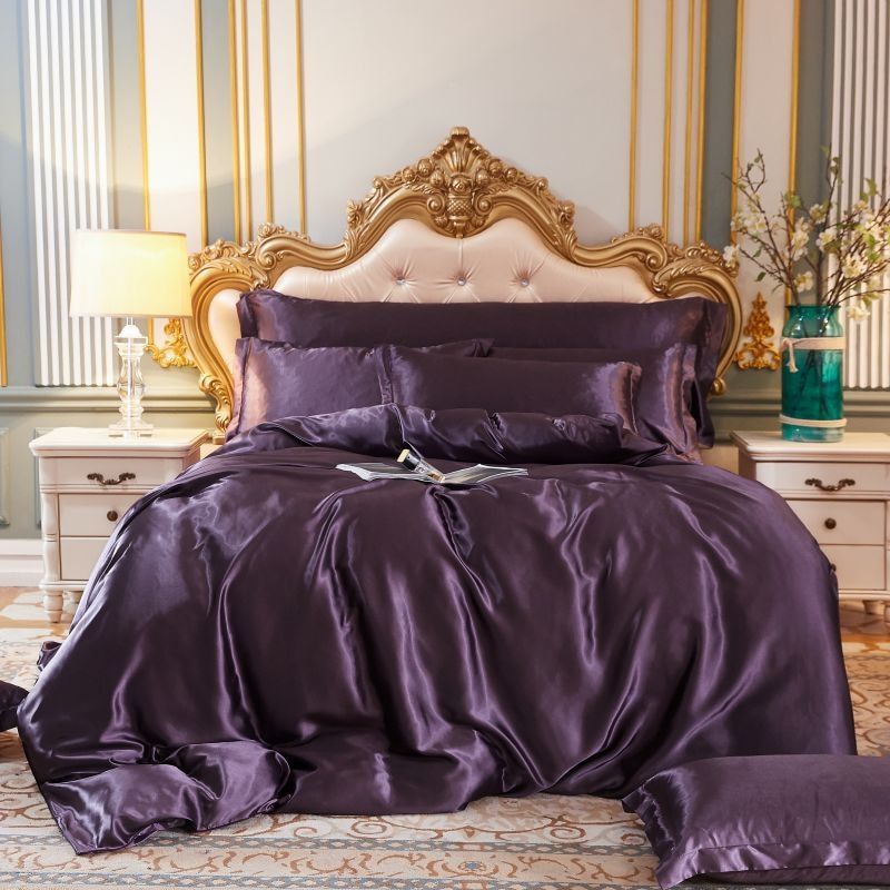 Luxe Satijnen Beddengoed Set – 4-Delig Zijdezacht & Ademend