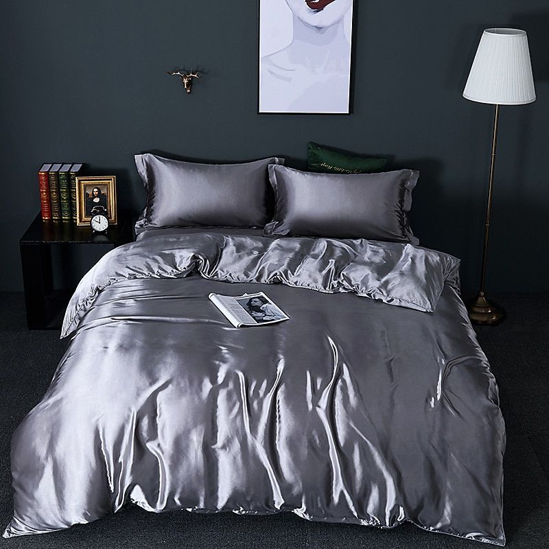 Luxe Satijnen Beddengoed Set – 4-Delig Zijdezacht & Ademend