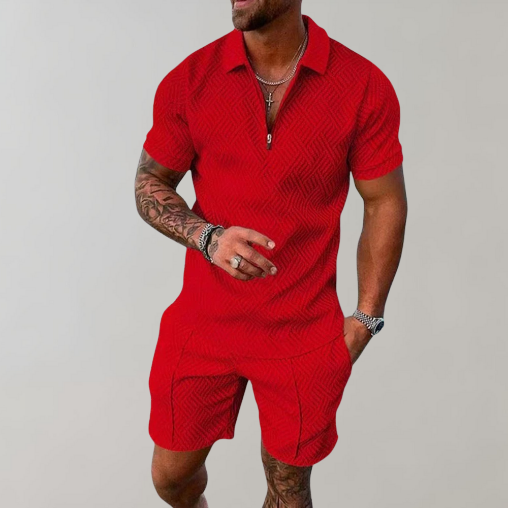 Hugo Zomerset Heren – Comfortabel Polo Shirt en Short