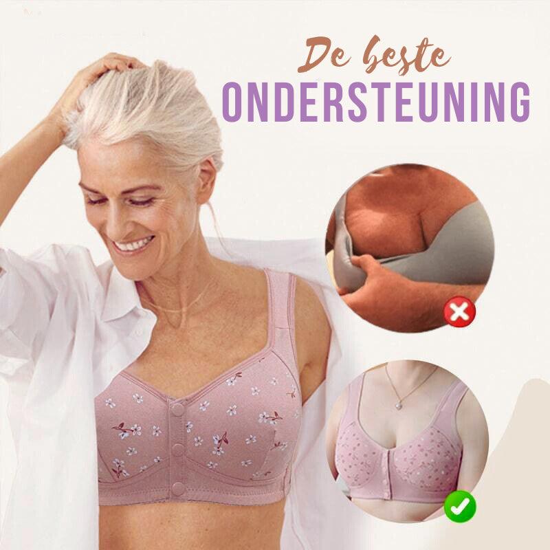 Ondersteunende Comfy BH met voorknoopsluiting