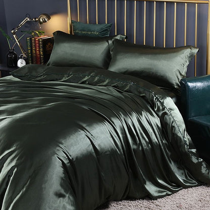 Luxe Satijnen Beddengoed Set – 4-Delig Zijdezacht & Ademend