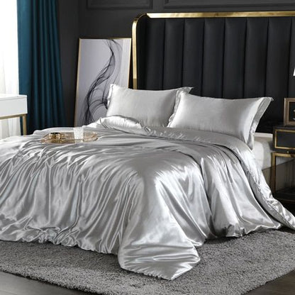Luxe Satijnen Beddengoed Set – 4-Delig Zijdezacht & Ademend