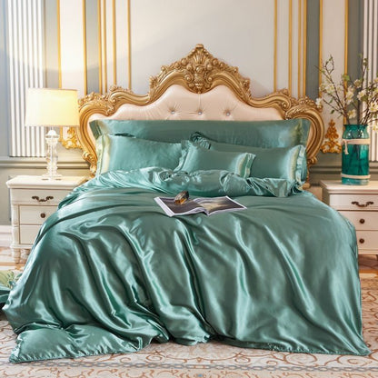 Luxe Satijnen Beddengoed Set – 4-Delig Zijdezacht & Ademend