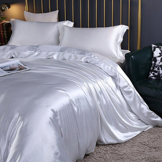 Luxe Satijnen Beddengoed Set – 4-Delig Zijdezacht & Ademend