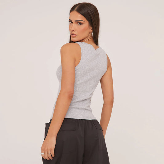Tanktop - Minimalistisch - Zijdeachtig Katoen - Perfect voor Zomeruitstapjes
